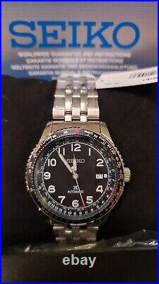NOS Seiko Prospex SRPB57K1 Automatic Watch Stainless Steel 4R35 Flight