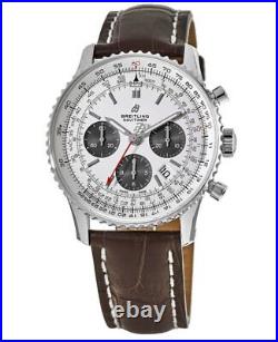 New Breitling Navitimer 1 B01 Chronograph 43 Silver Men's Watch AB0121211G1P1