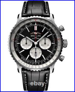 New Breitling Navitimer 1 B01 Chronograph 46 Black Men's Watch AB0137211B1P1