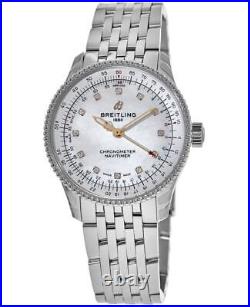 New Breitling Navitimer Automatic 35 Mother of Women's Watch A17395211A1A1