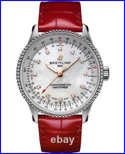 New Breitling Navitimer Automatic 35 Mother of Women's Watch A17395211A1P6