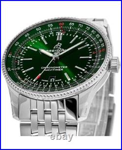 New Breitling Navitimer Automatic 41 Green Dial Steel Men's Watch A17326361L1A1