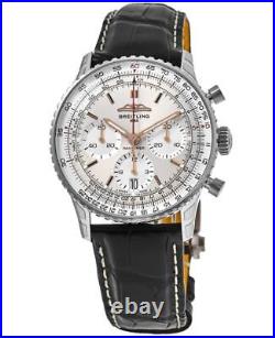 New Breitling Navitimer B01 Chronograph 41 Silver Men's Watch AB0139211G1P2