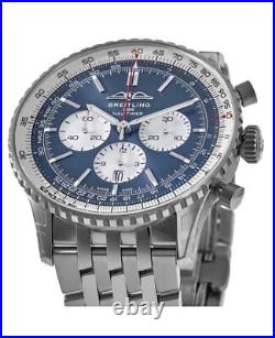 New Breitling Navitimer B01 Chronograph 46 Blue Dial Men's Watch AB0137211C1A1