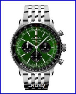 New Breitling Navitimer B01 Chronograph 46 Green Men's Watch AB0137241L1A1