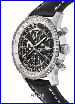 New Breitling Navitimer Chronograph GMT 46 Black Men's Watch A24322121B2X2