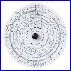 New CONCISE E00812 Ruler Circular Slide Rule No. 270N 100mm Free Shipping