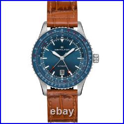 New Hamilton Khaki Aviation Convertor Auto GMT Blue Dial Men's Watch H76715540