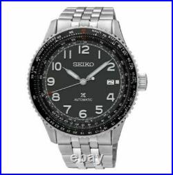 New Seiko ProspeX SRPB57 Sky NaviTimer Pilot Aviator Watch 4R35 Steel Bracelet