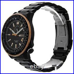 New Seiko SSA008K1 Automatic Watch Black Pilot 100m Stainless Steel SSA008 NOS