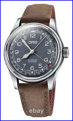 Oris Big Crown Pointer Date Automatic Brown Leather Mens Watch 754 7741 4065-LS