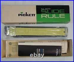 Pickett All Metal Slide Rule Model N 531-ES New in Original Box & Instructions