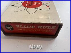 Pickett All Metal Slide Rule Simplex Trig N902-T Box Leather Cover Manual NOS+++