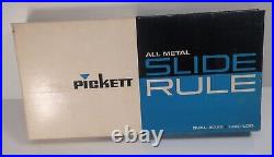 Pickett Model N 300-es Log Log All Metal Slide Rule And Case Dual Base