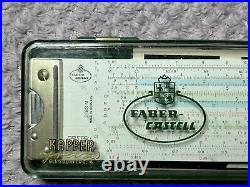 Rare Vintage Faber-Castell 2/83 N Novo DUPLEX Slide Rule Original Case