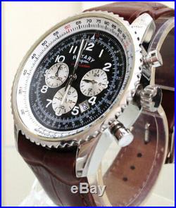 Rotary Mens Chronospeed Chronograph brown leather strap watch NEW RRP£189