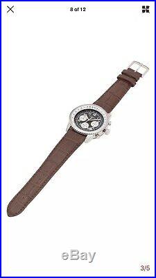 Rotary Mens Chronospeed Chronograph quartz- brown Leather Strap Watch GB03351