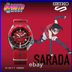 SEIKO 5 Sports Naruto & Boruto SARADA UCHIHA Limited Edition Men Watch SRPF67K1
