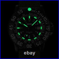 SKMEI Nylon Canvas Breathable Army Green Strap Retro Quartz Luminous Watch