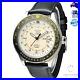 Seiko 5 Sports SRP615 SRP615K1 Beige Black Leather Automatic Mens Watch