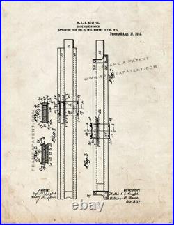 Slide-rule Runner Patent Print Old Look