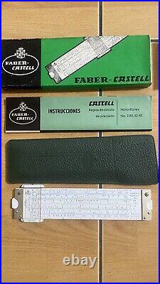 THREE FABER CASTELL SLIDE RULE 62/83 WithMANUAL LEATHER CASE&BOXED OLD NEW STUFF