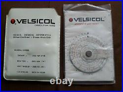 Velsicol Chemicals Resins Pocket Circular Slide Rule Periodic Table Calculator