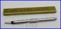 Very rare Makeba Kombinator Logarithmic Slide Rule Pencil Germany DDR in box