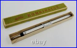 Very rare Makeba Kombinator Logarithmic Slide Rule Pencil Germany DDR in box