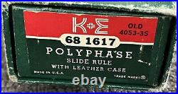 Vintage 1954 K&E Keuffel Esser Model 4053-3S Slide Rule WithBox, Case and Manual