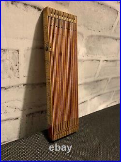 Vintage Interlox Master Slide Wooden Ruler Master Rule Mfg. New York No. 106