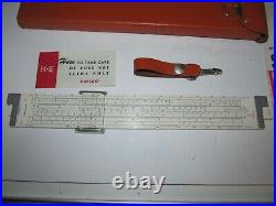 Vintage NEW K&E Keuffel & Esser Jet Log Slide Rule 68-1251 withLeather Case & Box