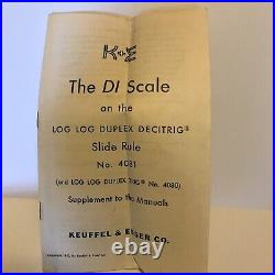 Vintage NIB Keuffel & Esser Log Log Duplex Decitrig Slide Rule 4181-1 Manual 7
