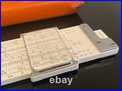 Vintage NOS K&E Keuffel & Esser Jet Log Slide Rule 68-1251 Leather Case & Box