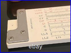Vintage NOS K&E Keuffel & Esser Jet Log Slide Rule 68-1251 Leather Case & Box