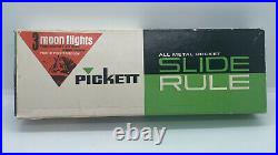 Vintage Pickett All Metal Slide Rule New With Box Paperwork Case Nice