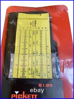Vintage Pickett Microline 120 Plastic Slide Rule with Case 120C-ES New Sealed