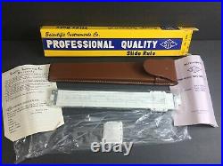 Vintage Scientific Instruments Co Slide Rule No. 1520 Leather Case NOS NEW inBox