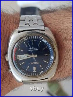 Vintage Seiko Bell-Matic 4006-6031 Blue Dial Watch Japan & New Crystal