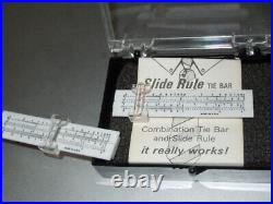 Vintage Slide Rule Tie Clip. New & Lightly used Lot of Two. ABCO
