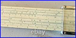 Vintage Sun Hemmi #153 Bamboo Slide Rule with Case- Made in Occupied Japan