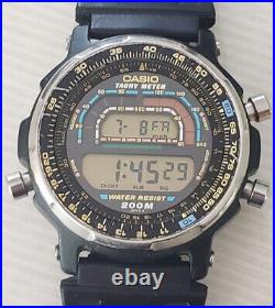 Vtg CASIO DW-400 Japan Tachy Meter Watch Men's 44mm New Battery Works