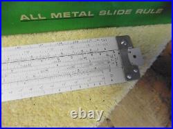 Vtg Pickett 500 hi log all metal slide rule w leather case manual original box