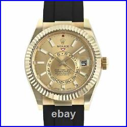 Watch Rolex Sky Dweller 326238 Yellow Gold Champagne Gold Dial Made in 2020