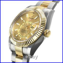 Watch Rolex Sky Dweller 326933 Yellow Gold Champagne Color Dial Brand-New