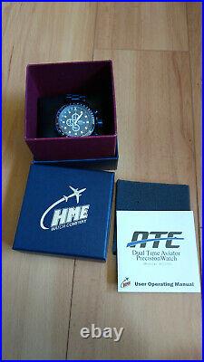 Watches for Pilots, Chrono, Dual-Time, All Blacl ION Case & Bracelet ATC3500K