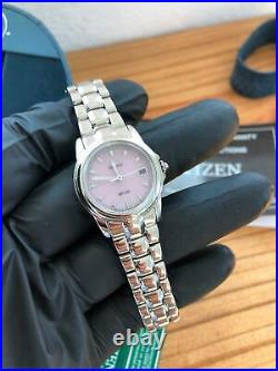 Womens Stainless Steel Pink Dial Citizen Ecodrive Watch ew1620-57x #2